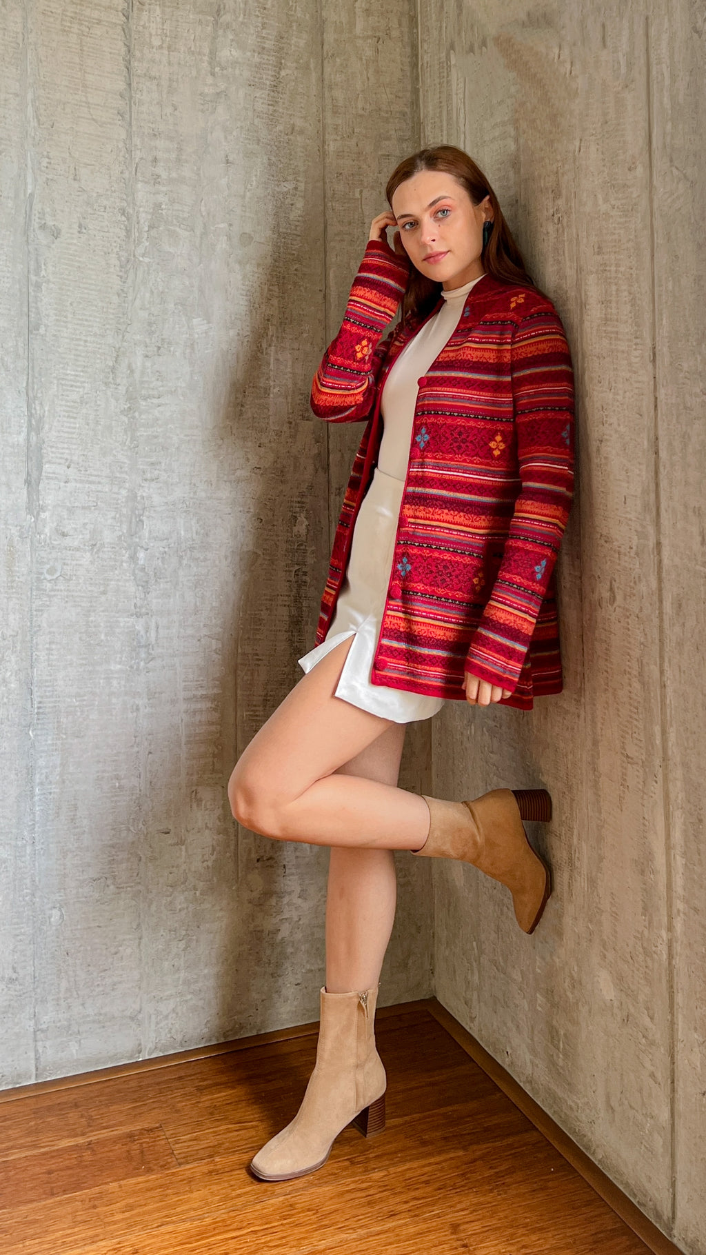 Atiana, Babyalpaca Cardigan Red