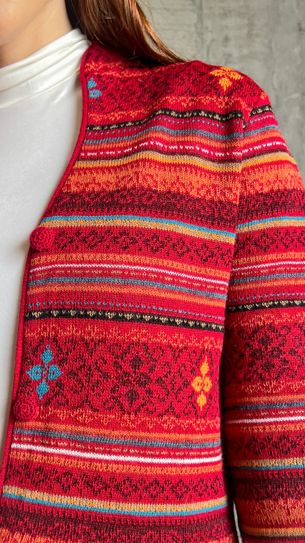Atiana, Babyalpaca Cardigan Red