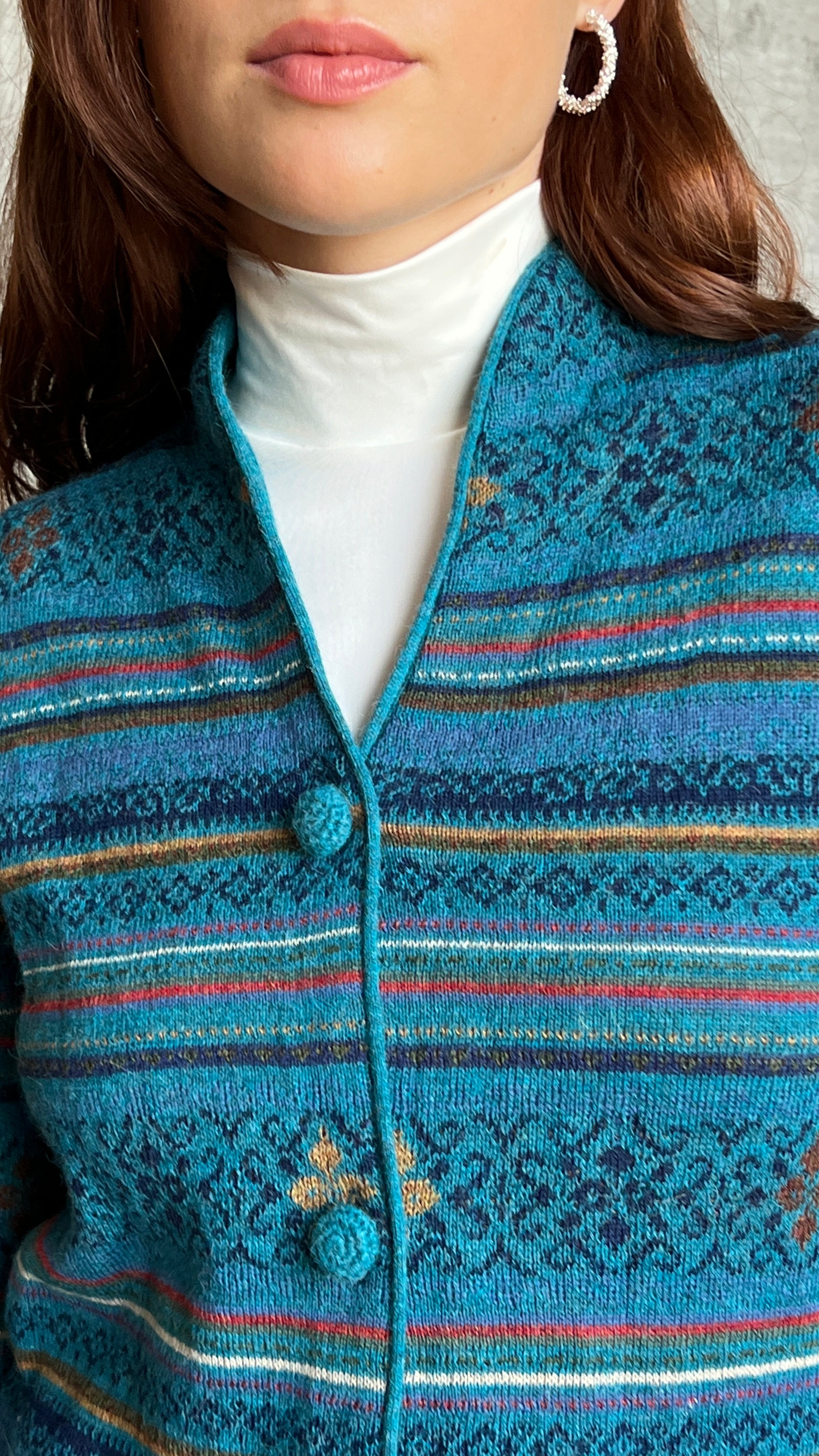 Atiana, Babyalpaca Cardigan Turquoise – www.aikuss.com