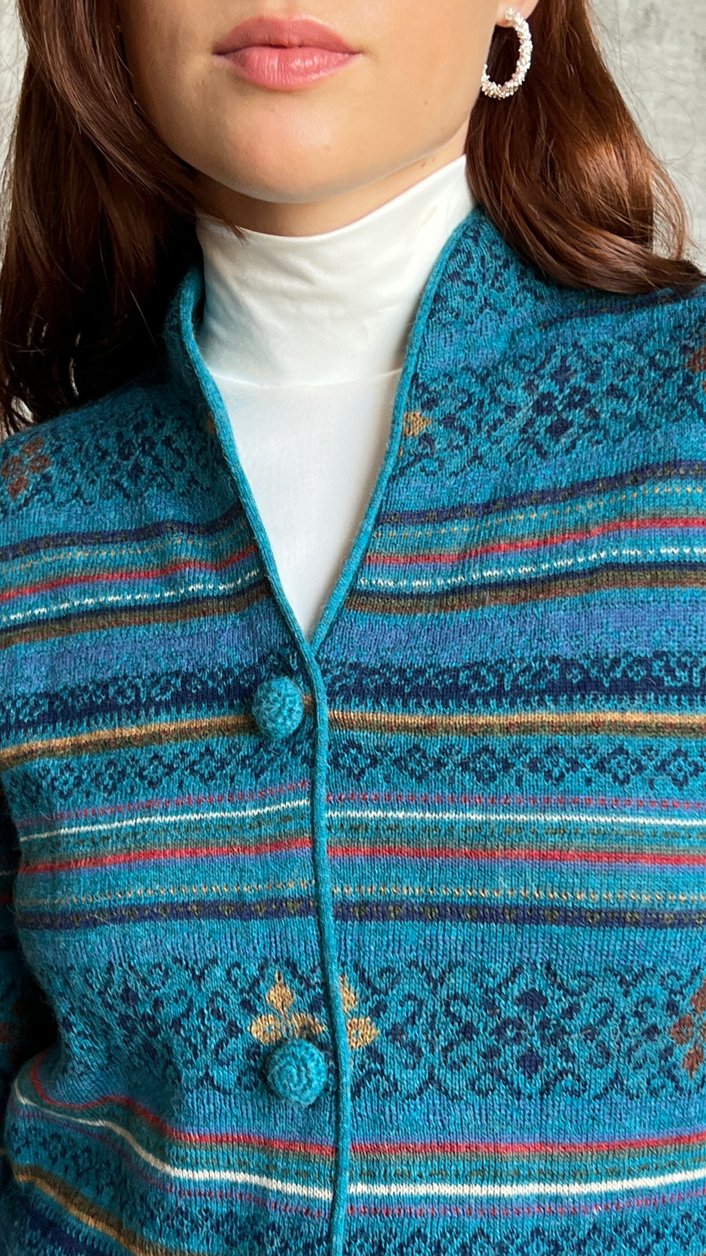 Atiana, Babyalpaca Cardigan Turquoise