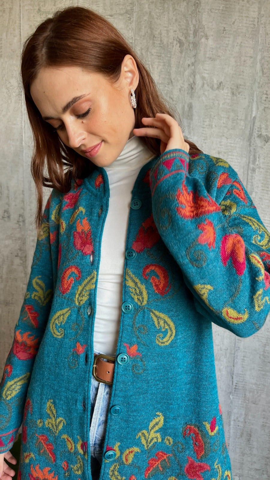 Cardigan Alpaca Mujer - Turquia
