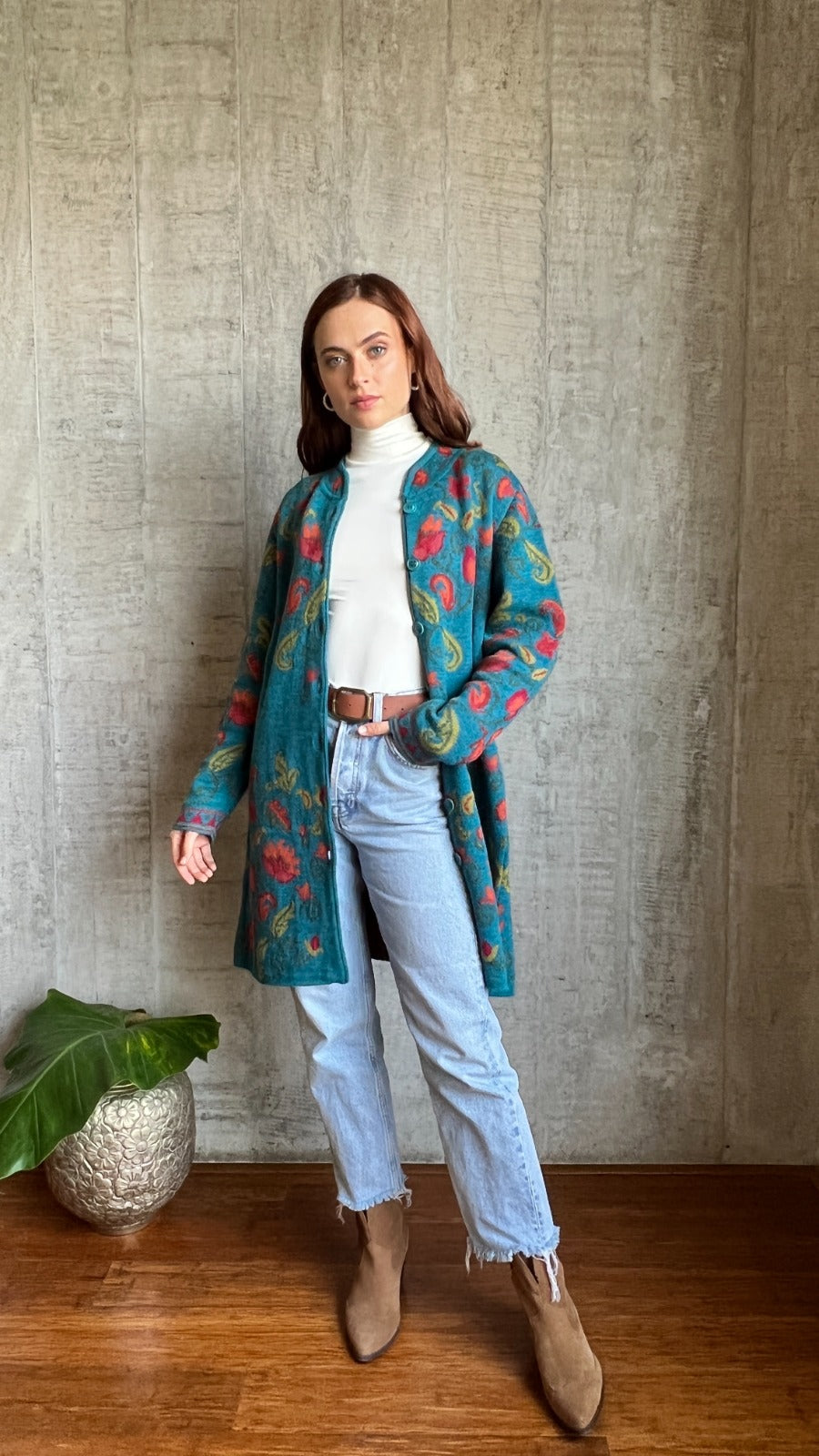 Cardigan Alpaca Mujer - Turquia