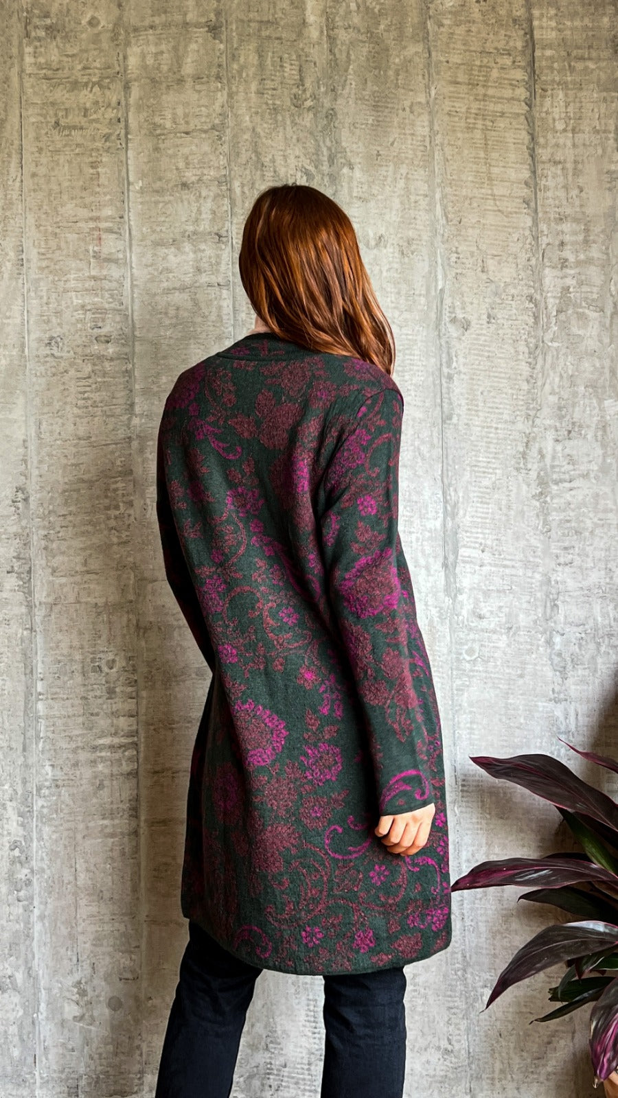 Cárdigan de alpaca para mujer - Verde ute