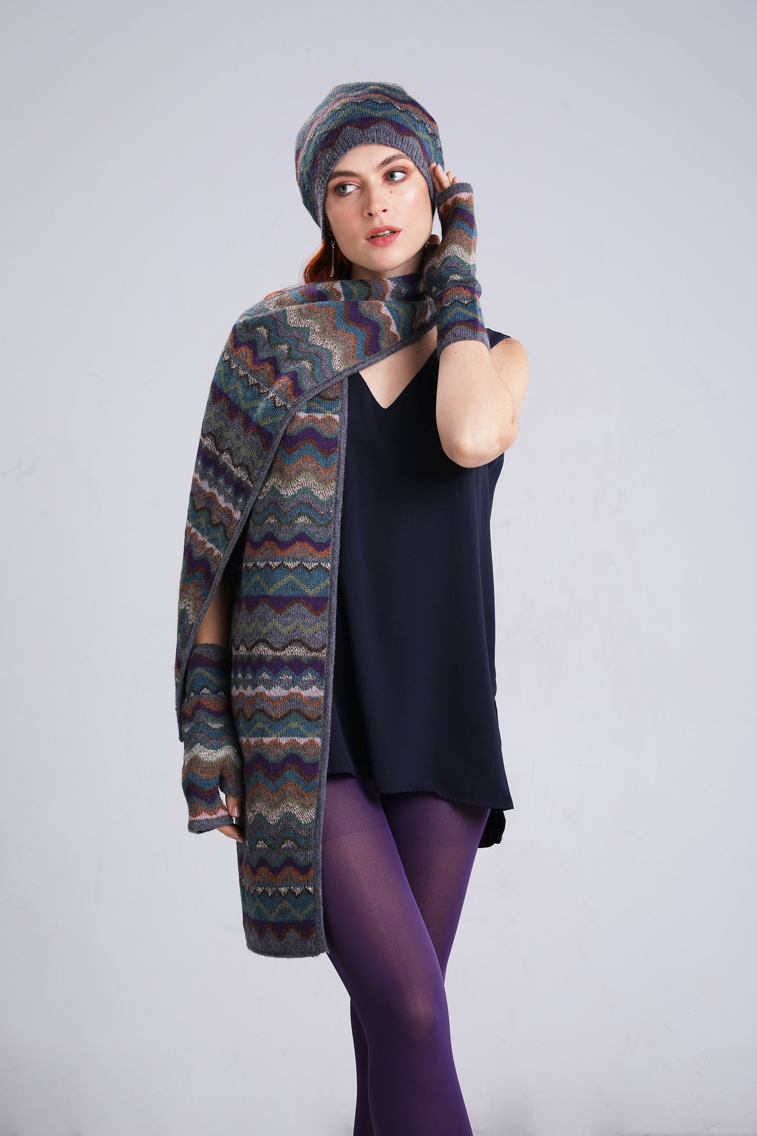 Zigzag, Alpaca Mittens